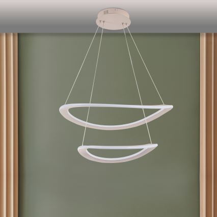 LED luster na lanku CASHMERE LED/75W/230V pr. 59,5 béžový