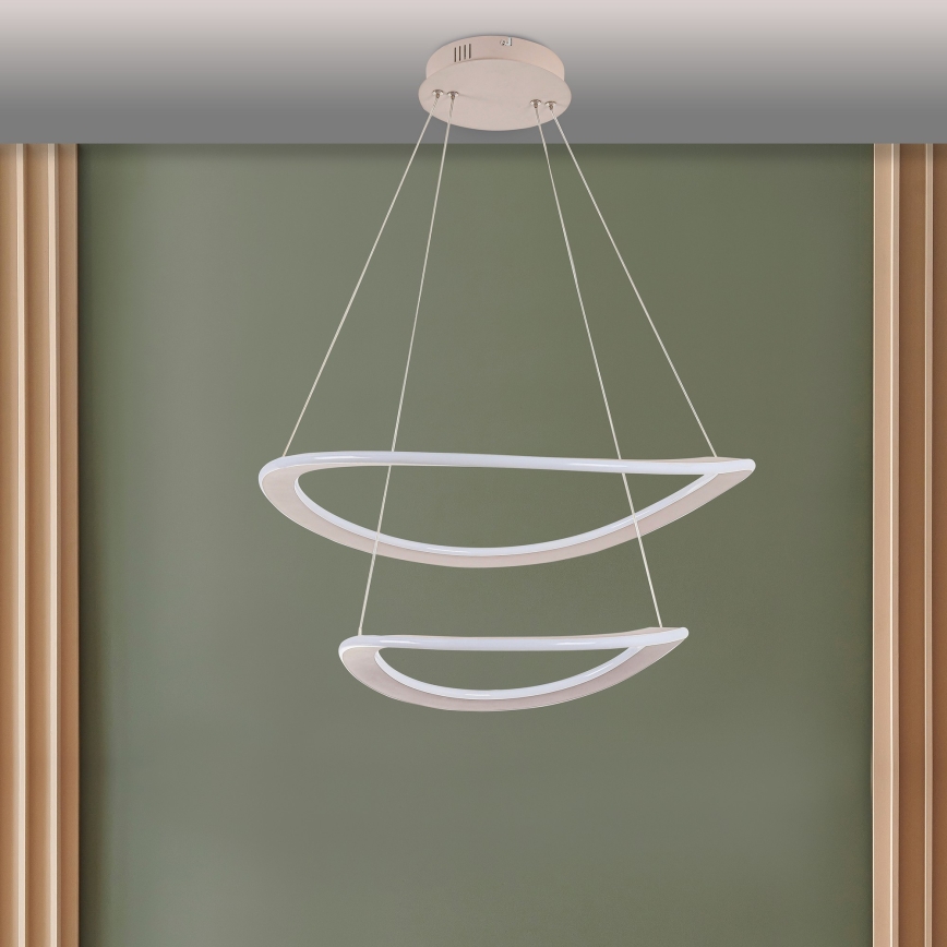 LED luster na lanku CASHMERE LED/75W/230V pr. 59,5 béžový