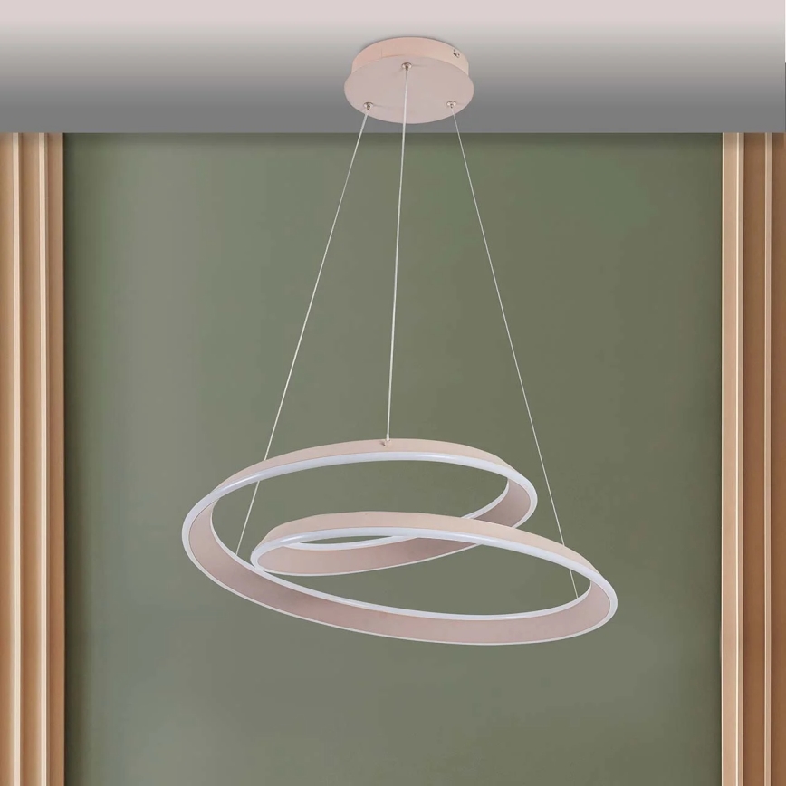LED luster na lanku CASHMERE LED/75W/230V pr. 60 cm béžový