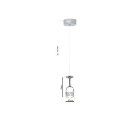 LED Luster na lanku COPPA 1xLED/5W/230V