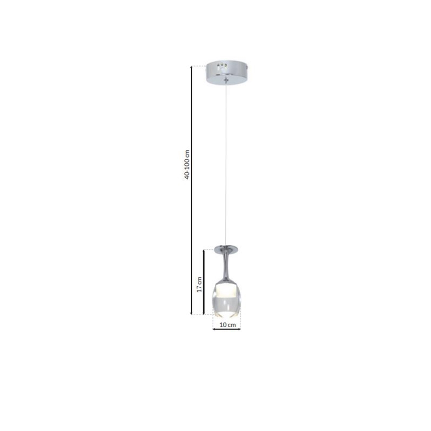 LED Luster na lanku COPPA 1xLED/5W/230V