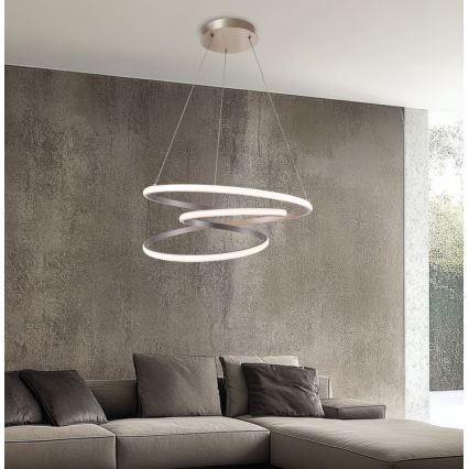 LED luster na lanku CORT LED/40W/230V strieborný