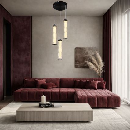 LED luster na lanku CORTE LED/25W/230V čierna