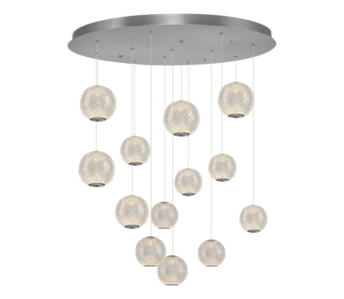 LED luster na lanku CREMONA 13xLED/5W/230V 3000K matný chróm 414LRC1377