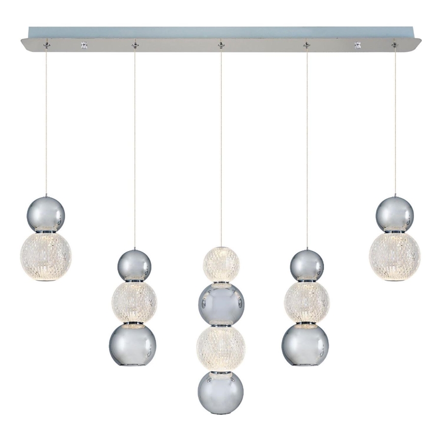 LED Luster na lanku CREMONA LED/27W/230V 3000K matný chróm