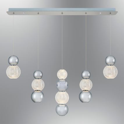 LED Luster na lanku CREMONA LED/27W/230V 3000K matný chróm