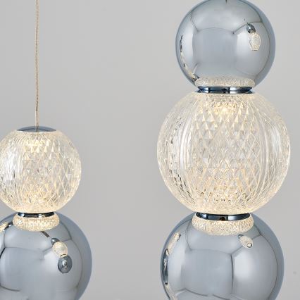 LED Luster na lanku CREMONA LED/27W/230V 3000K matný chróm