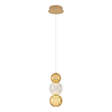 LED luster na lanku CREMONA LED/5W/230V 3000K zlatý
