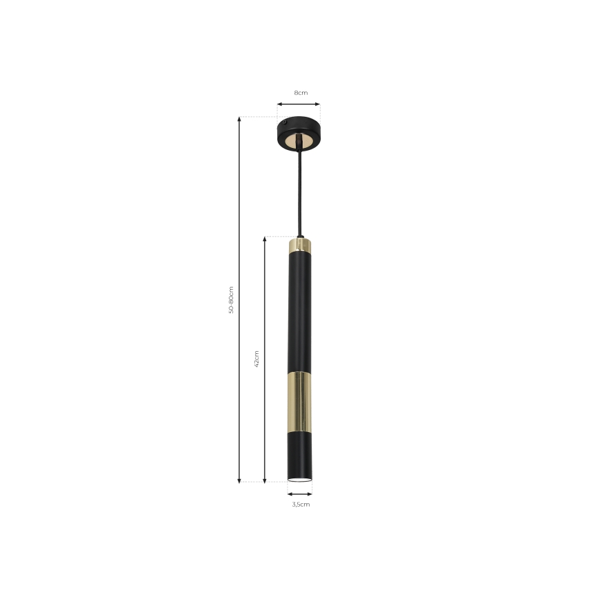 LED Luster na lanku DALLAS 1xGU10/3W/230V
