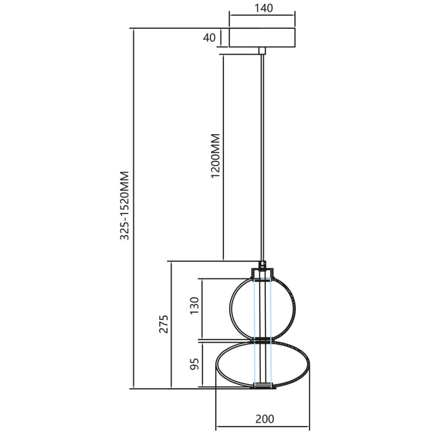 LED Luster na lanku DAPHNE LED/12W/230V zlatá