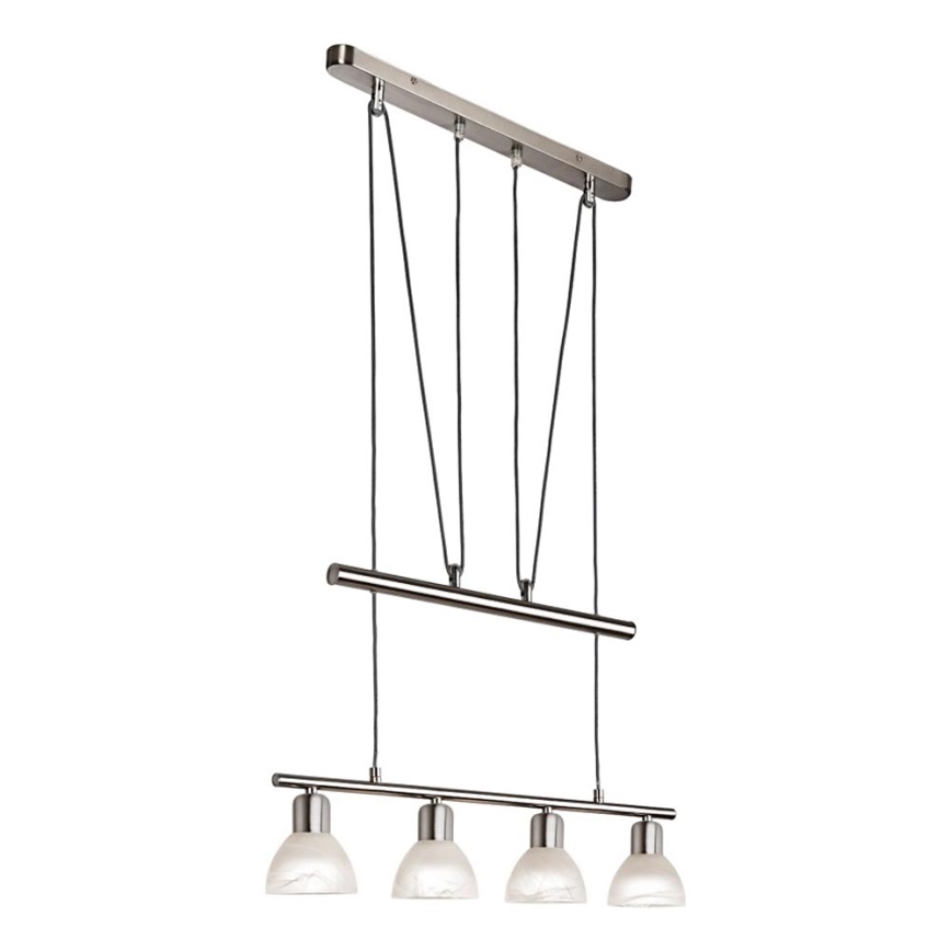 LED Luster na lanku DAYTONA 4xE14/5W/230V 3000K lesklý chróm