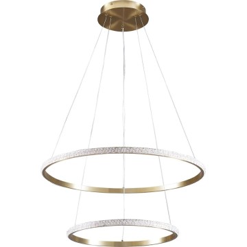 LED luster na lanku DIANA LED/44W/230V 4000K priemer 59 cm zlatý