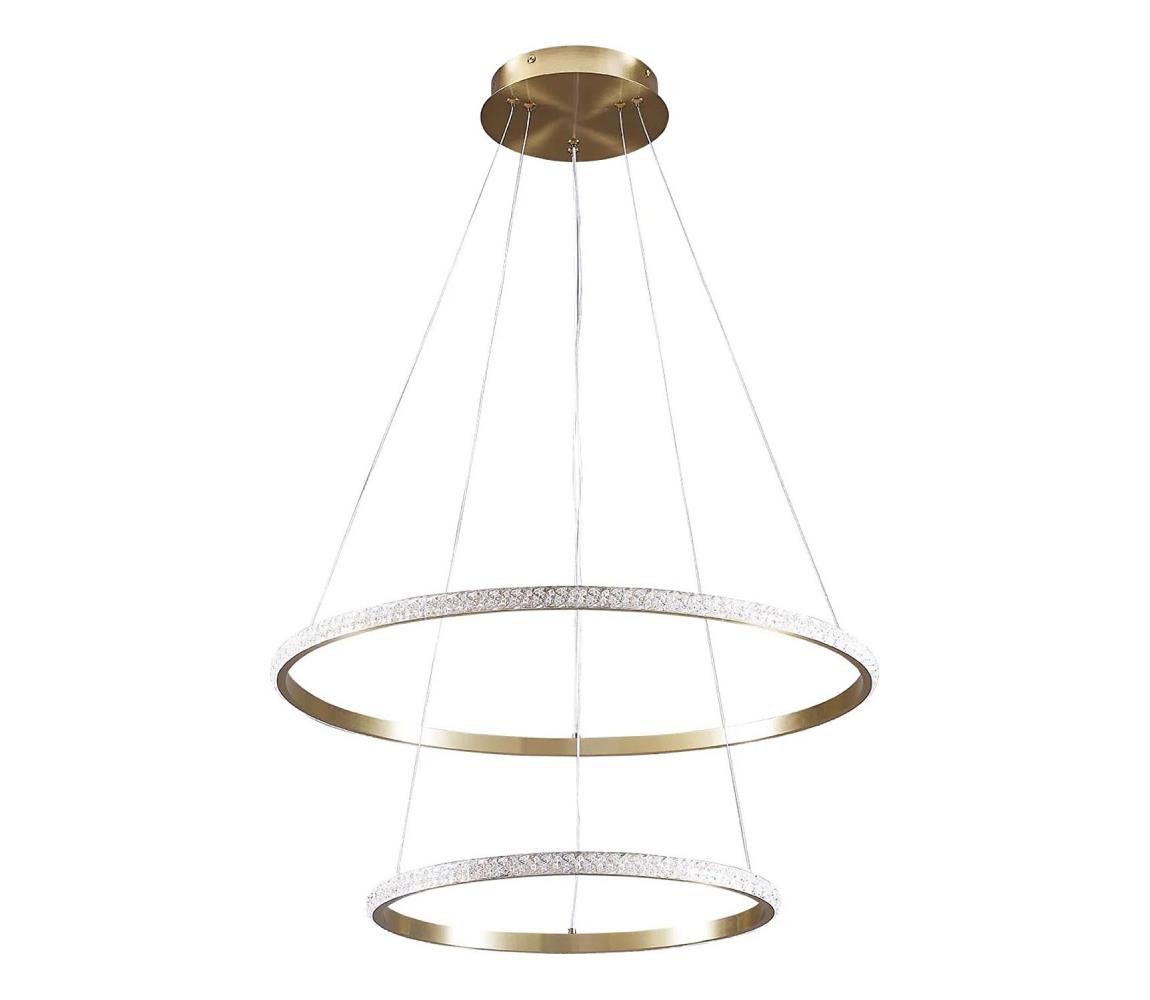 LED luster na lanku DIANA LED/44W/230V 4000K priemer 59 cm zlatý 337863