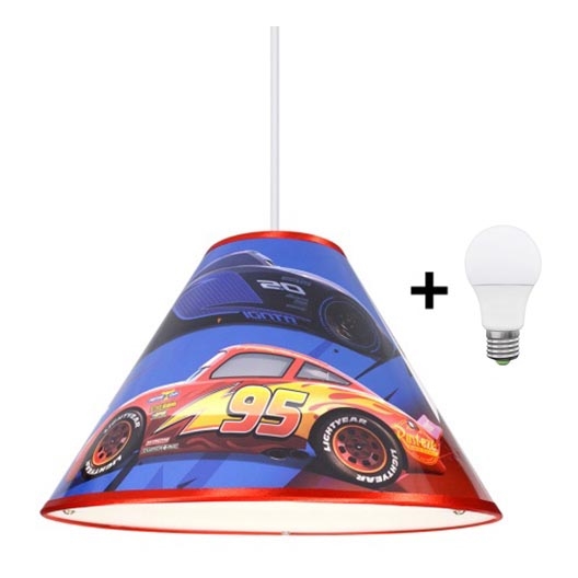 LED Luster na lanku DISNEY CARS 1xE27/10W/230V