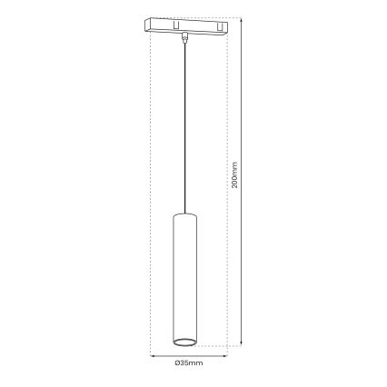 LED Luster na lanku do lištového systému MAGNETIC TRACK LED/7W/48V