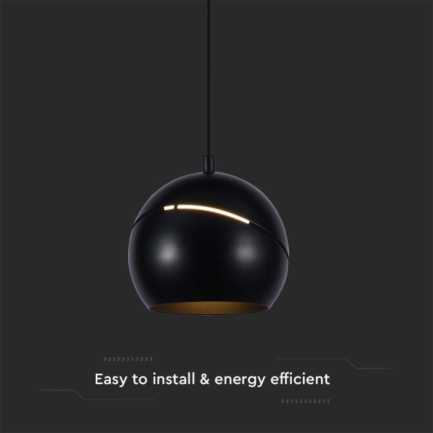 LED Luster na lanku dotykový LED/8,5W/230V 3000K čierna