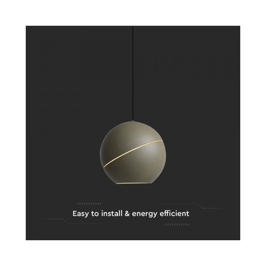 LED Luster na lanku dotykový LED/8,5W/230V 3000K šedá