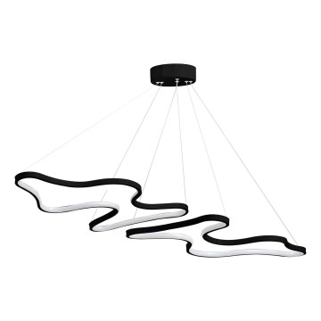 LED luster na lanku DUPLE ARTISAN LED/80W/230V 4000K čierna