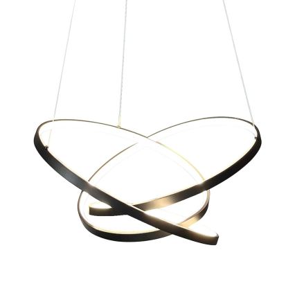 LED Luster na lanku EMPOLI LED/55W/230V čierna