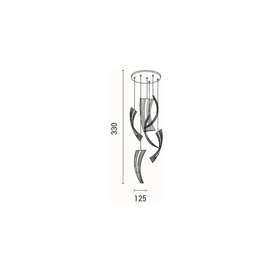 LED Luster na lanku FIRENZE 6xLED/10W/230V 3000K