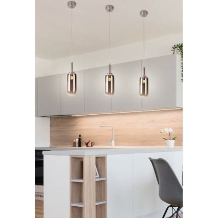 LED Luster na lanku FIUGGI LED/6W/230V šedá