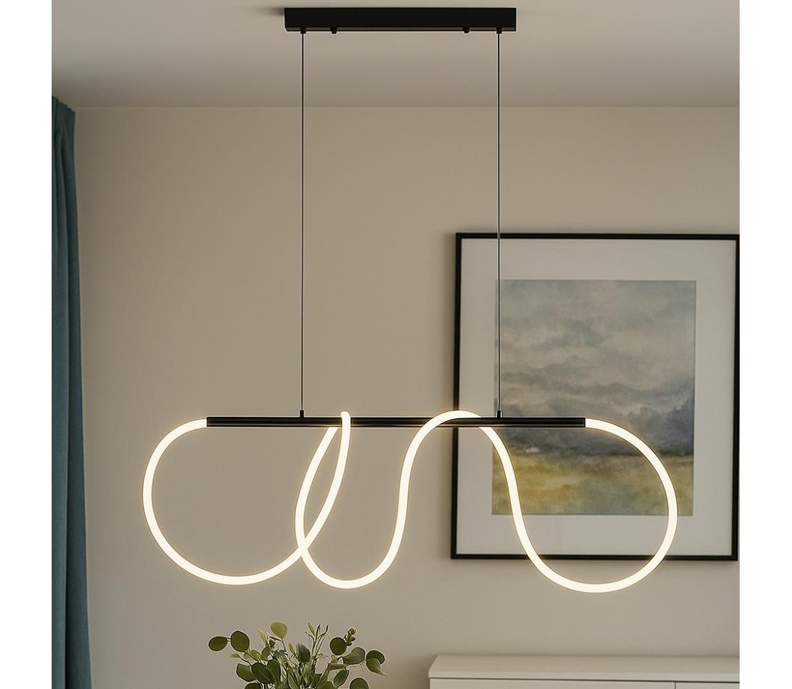LED luster na lanku FLEXI LED/45W/230V 4000K čierny 18007