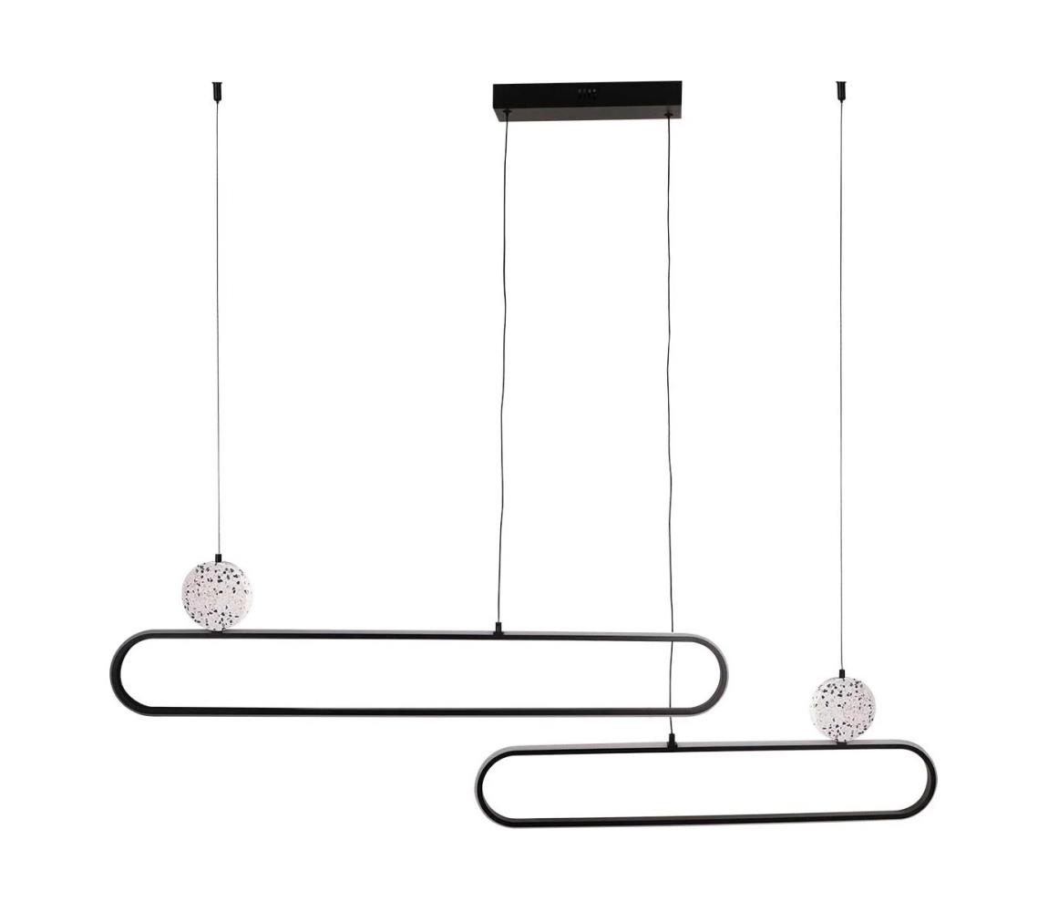 LED luster na lanku FLORENTYNA LED/48W/230V 4000K čierna/biela 333896