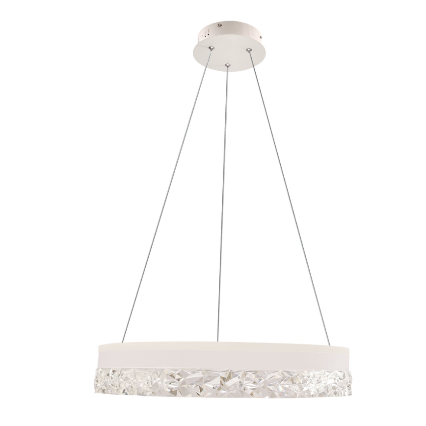 LED luster na lanku FROZI LED/32W/230V priemer 50 cm biely