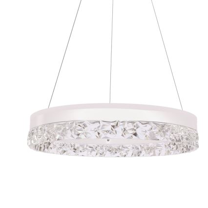 LED luster na lanku FROZI LED/32W/230V priemer 50 cm biely