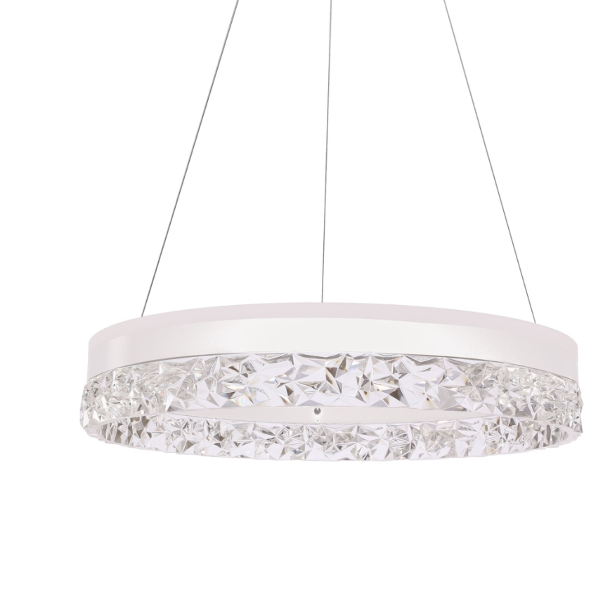 LED luster na lanku FROZI LED/32W/230V priemer 50 cm biely