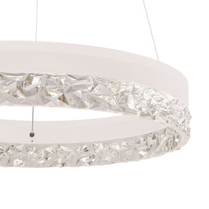 LED luster na lanku FROZI LED/32W/230V priemer 50 cm biely