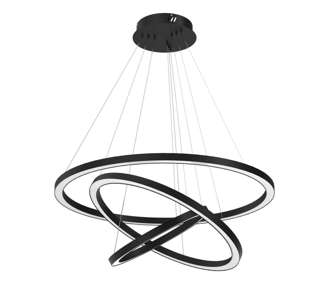 LED Luster na lanku GALAXIA LED/85W/230V čierna