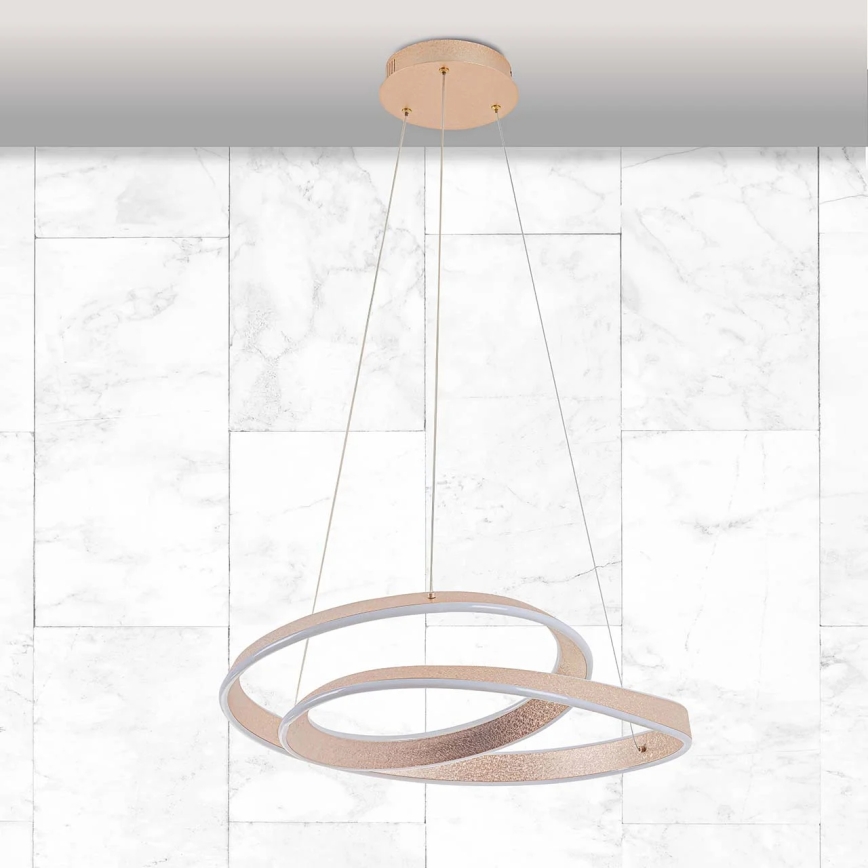LED luster na lanku GLOW LED/75W/230V 4000K pr. 60 cm zlatý