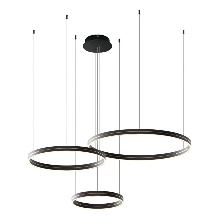 LED Luster na lanku GRAVITY LED/108W/230V čierna