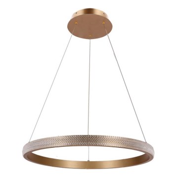 LED Luster na lanku HASHIM LED/34W/230V pr. 60 cm medená