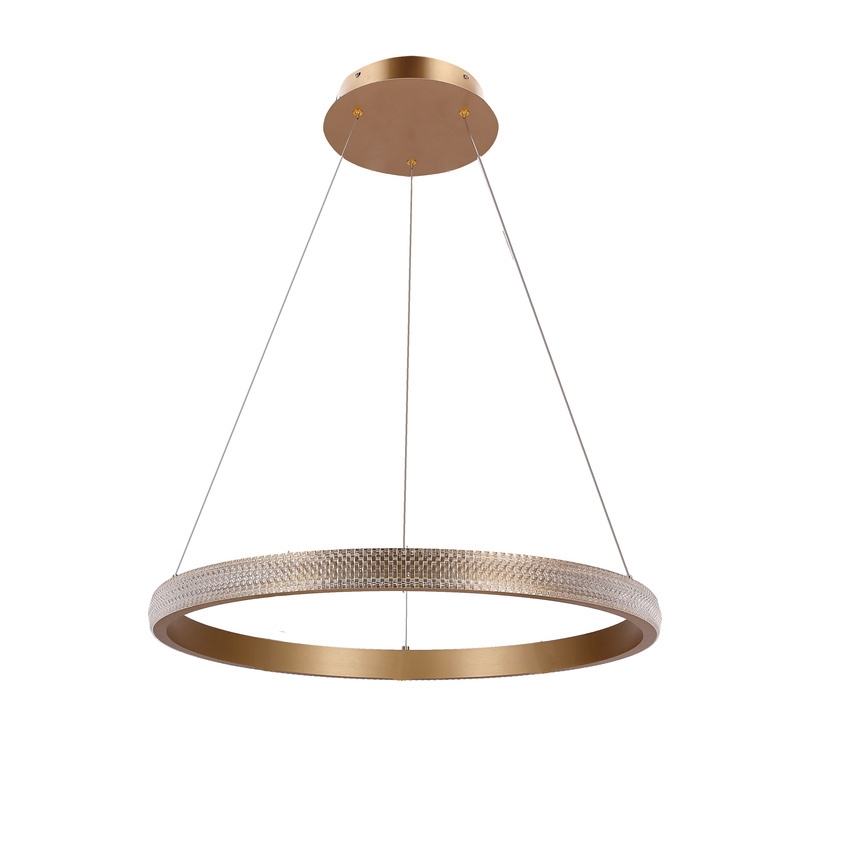 LED Luster na lanku HASHIM LED/34W/230V pr. 60 cm medená