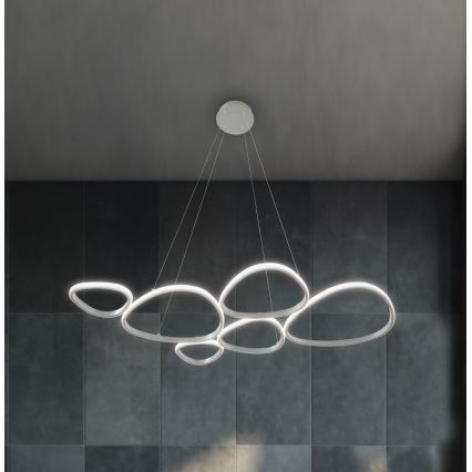 LED luster na lanku HELIX LED/61W/230V strieborný