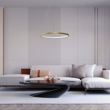 LED Luster na lanku HOOP LED/27W/230V pr. 50 cm 4000K zlatá
