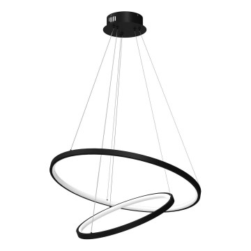 LED Luster na lanku HOOP LED/51W/230V pr. 60 cm 4000K čierna