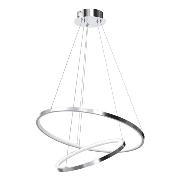 LED Luster na lanku HOOP LED/51W/230V pr. 60 cm 4000K lesklý chróm