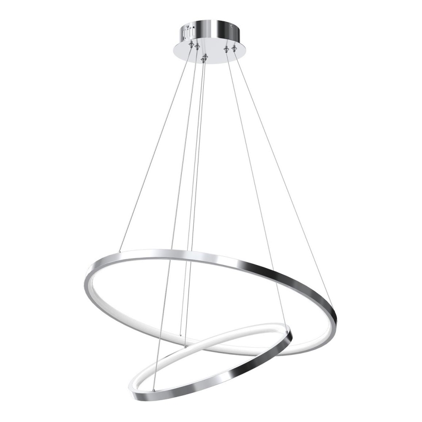 LED Luster na lanku HOOP LED/51W/230V pr. 60 cm 4000K lesklý chróm