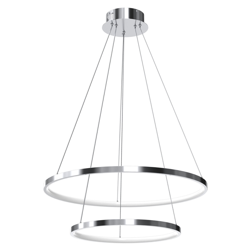 LED Luster na lanku HOOP LED/51W/230V pr. 60 cm 4000K lesklý chróm