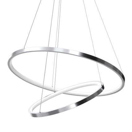 LED Luster na lanku HOOP LED/51W/230V pr. 60 cm 4000K lesklý chróm