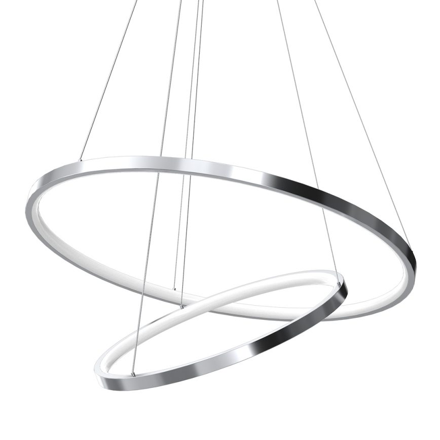 LED Luster na lanku HOOP LED/51W/230V pr. 60 cm 4000K lesklý chróm