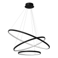 LED Luster na lanku HOOP LED/93W/230V pr. 60 cm 4000K čierna
