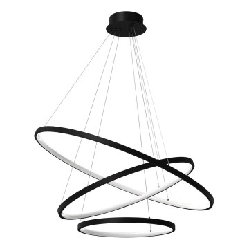 LED Luster na lanku HOOP LED/93W/230V pr. 60 cm 4000K čierna