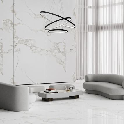 LED Luster na lanku HOOP LED/93W/230V pr. 60 cm 4000K čierna