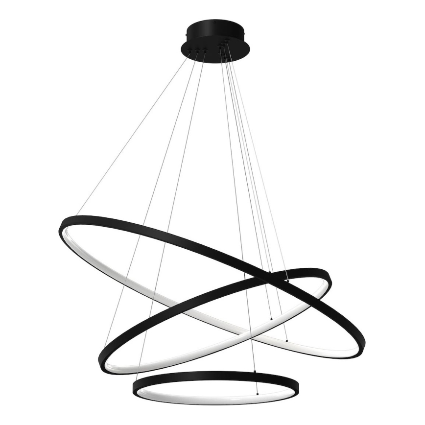 LED Luster na lanku HOOP LED/93W/230V pr. 80 cm 4000K čierna