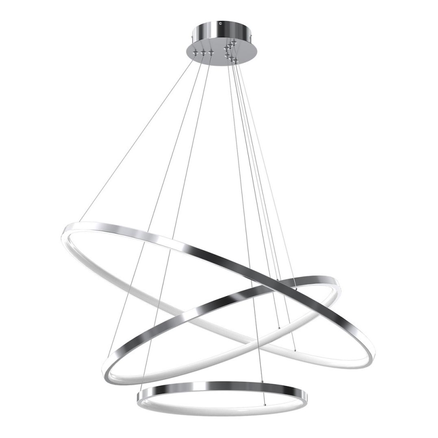 LED Luster na lanku HOOP LED/93W/230V pr. 80 cm 4000K lesklý chróm