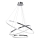 LED Luster na lanku HOOP LED/93W/230V pr. 80 cm 4000K lesklý chróm